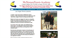 Desktop Screenshot of mcnamaratennis.com