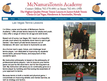 Tablet Screenshot of mcnamaratennis.com